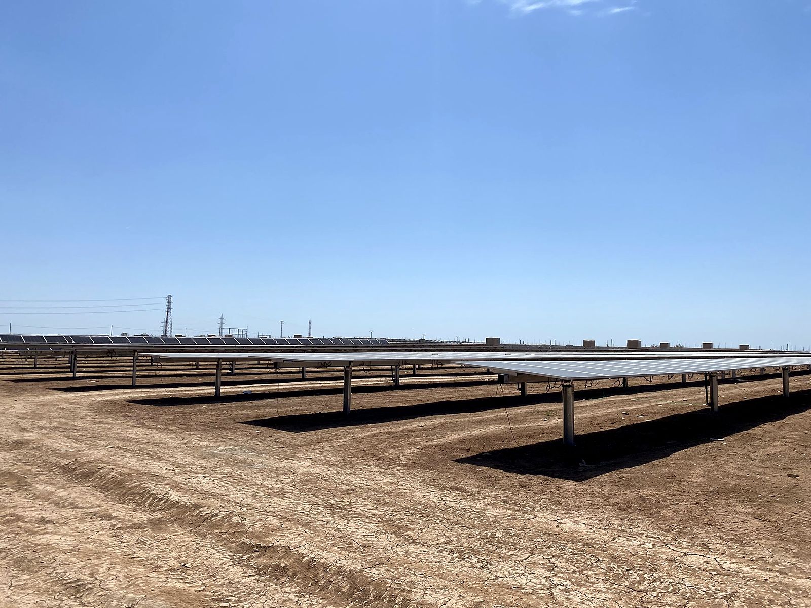 Mounting structures and module rows at Candasnos
